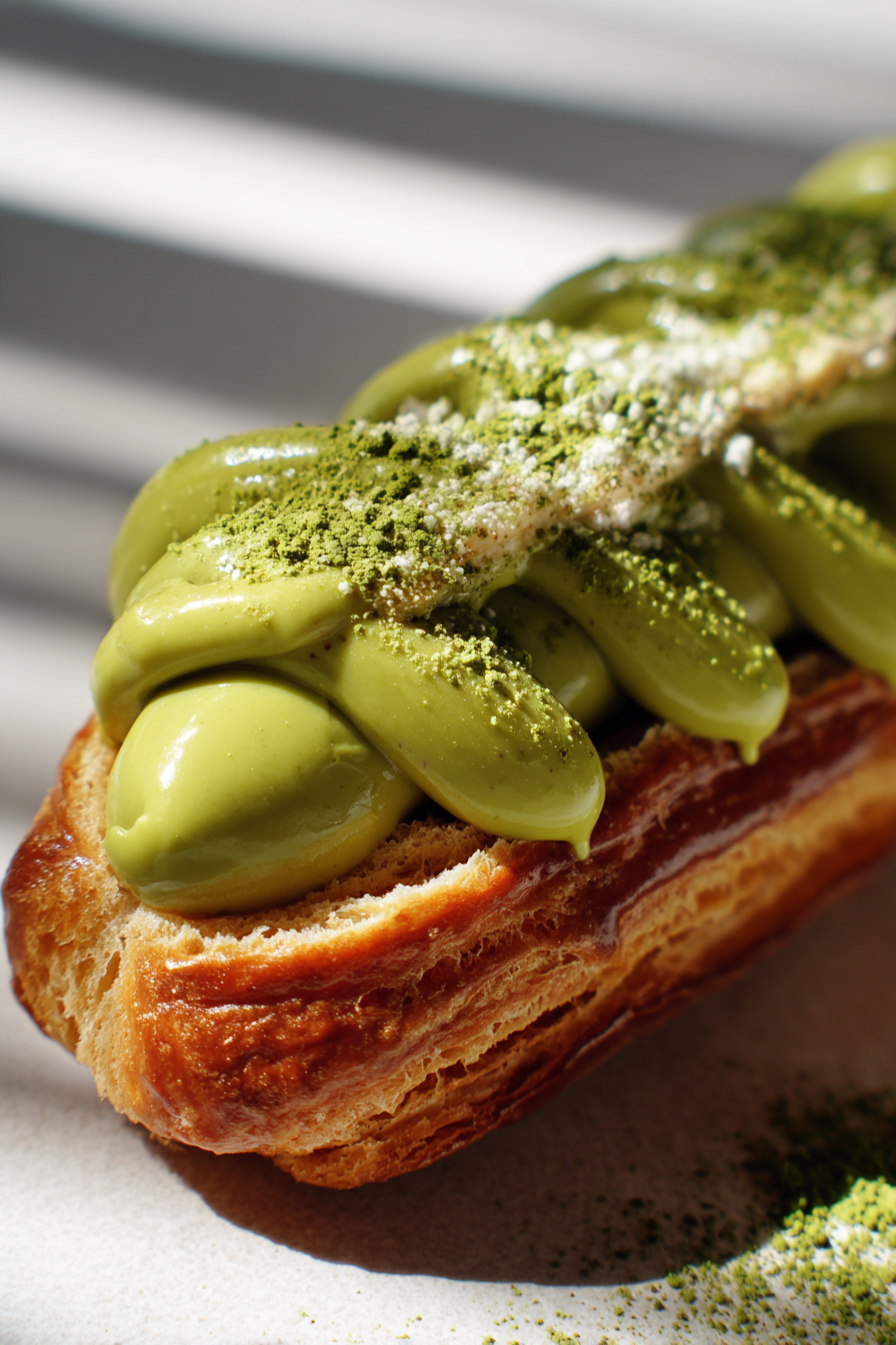 artisan matcha eclairs