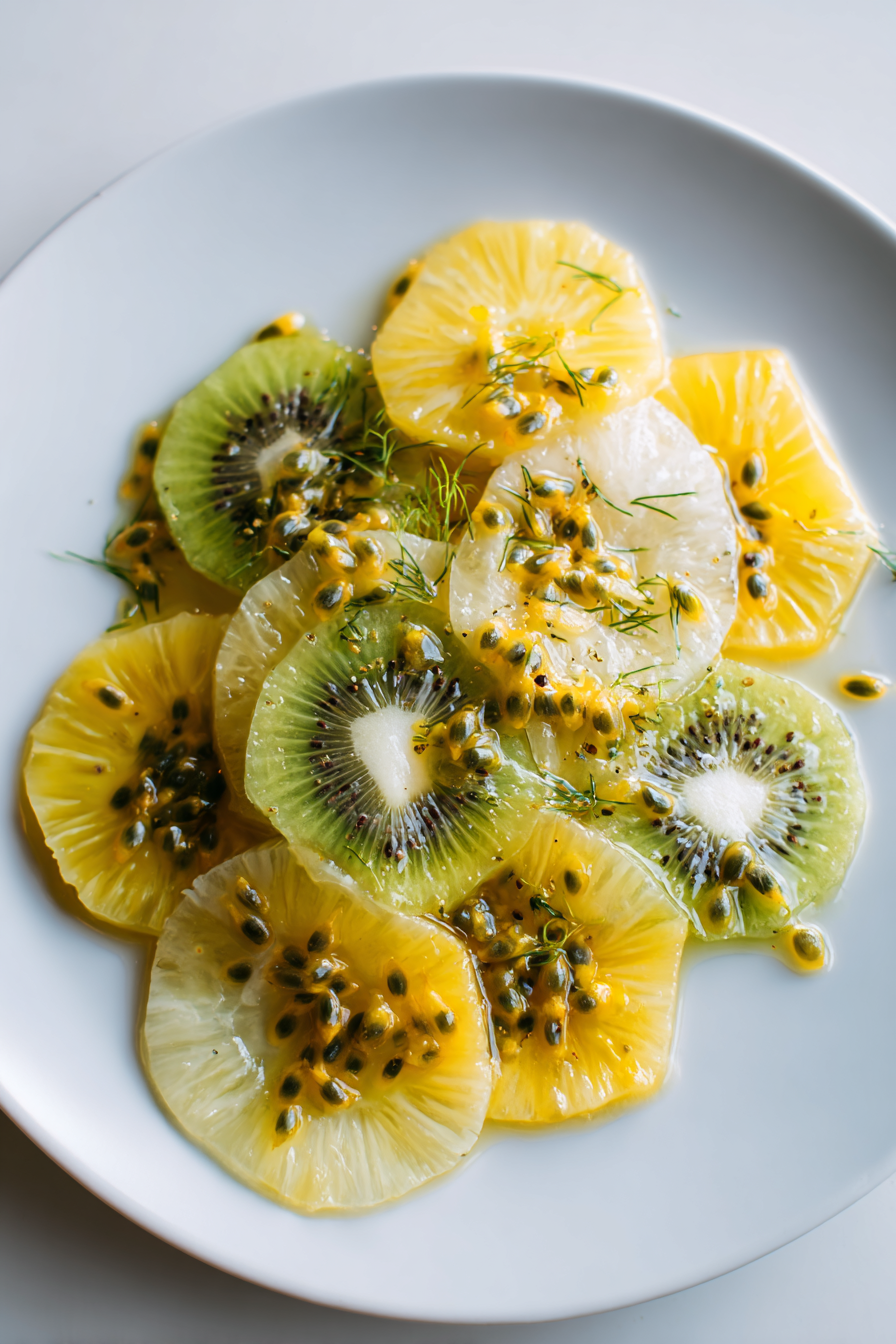 exotic fruit carpaccio dessert