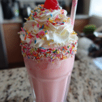 handcrafted bubblegum milkshake