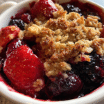 hearty berry crisp dessert