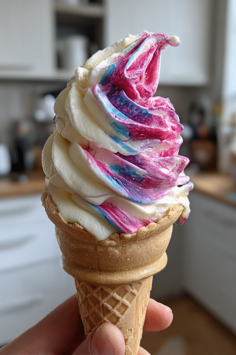 ice cream with sweet-salty swirl