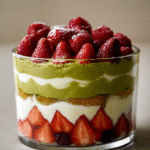 matcha berry trifle