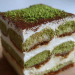 matcha tiramisu dessert