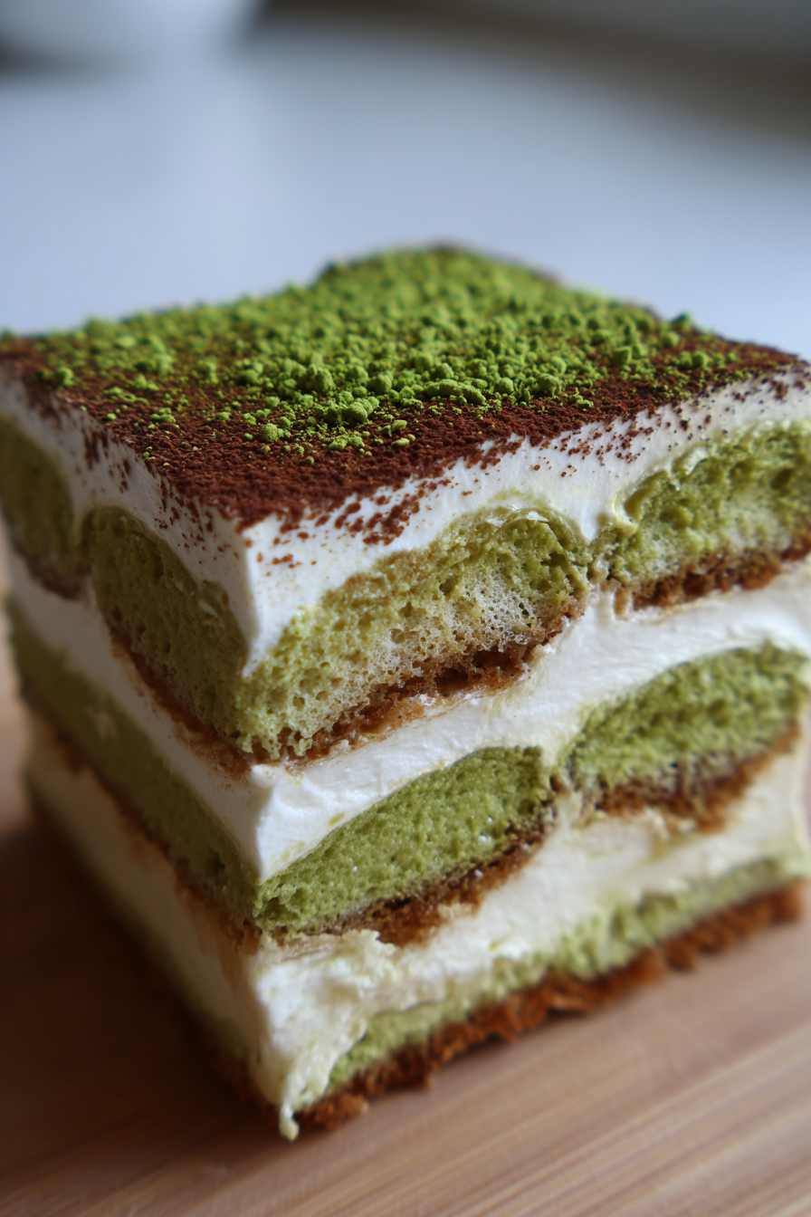 matcha tiramisu dessert