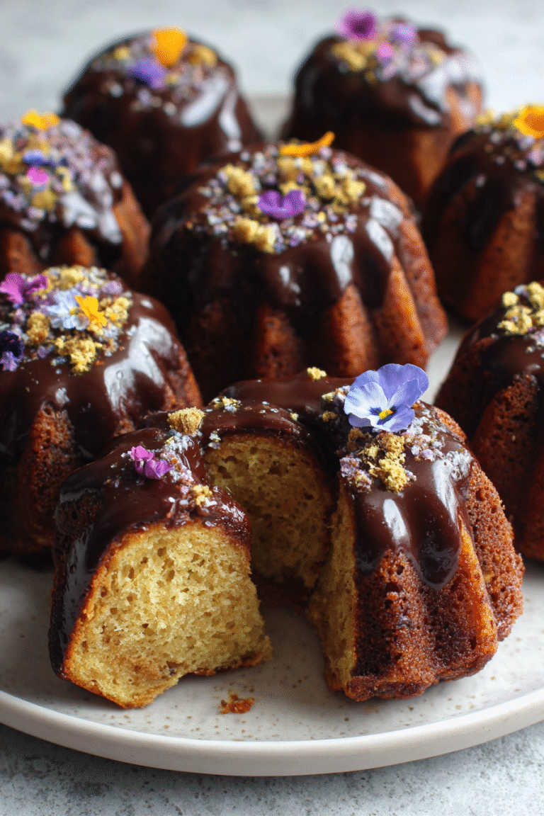 mini bundt cakes dessert