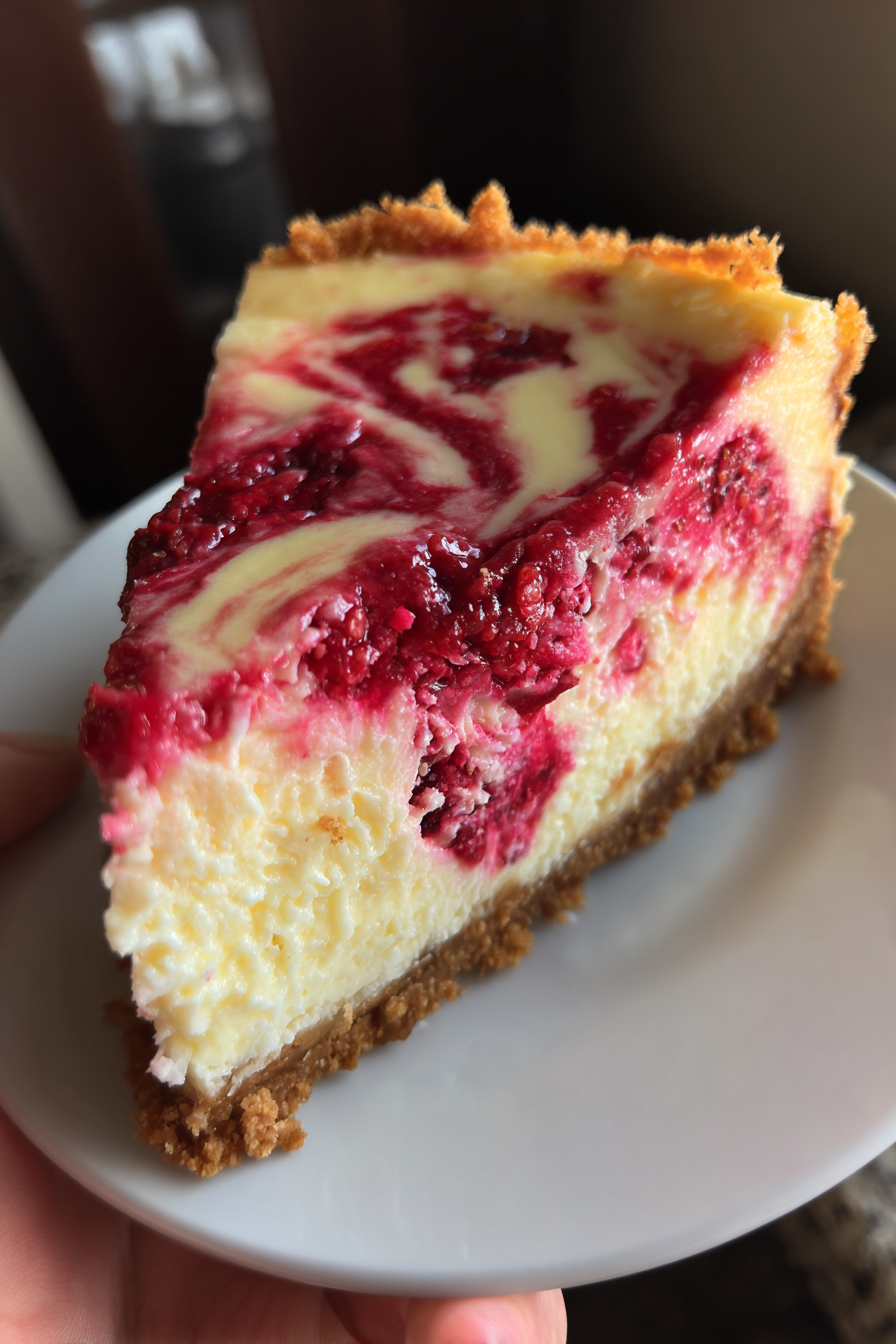 raspberry swirl cheesecake