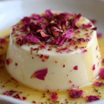 rose-infused panna cotta
