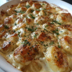 Baked frozen dumplings casserole