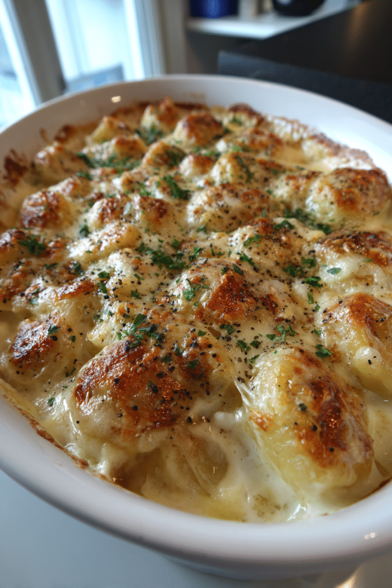 Baked frozen dumplings casserole