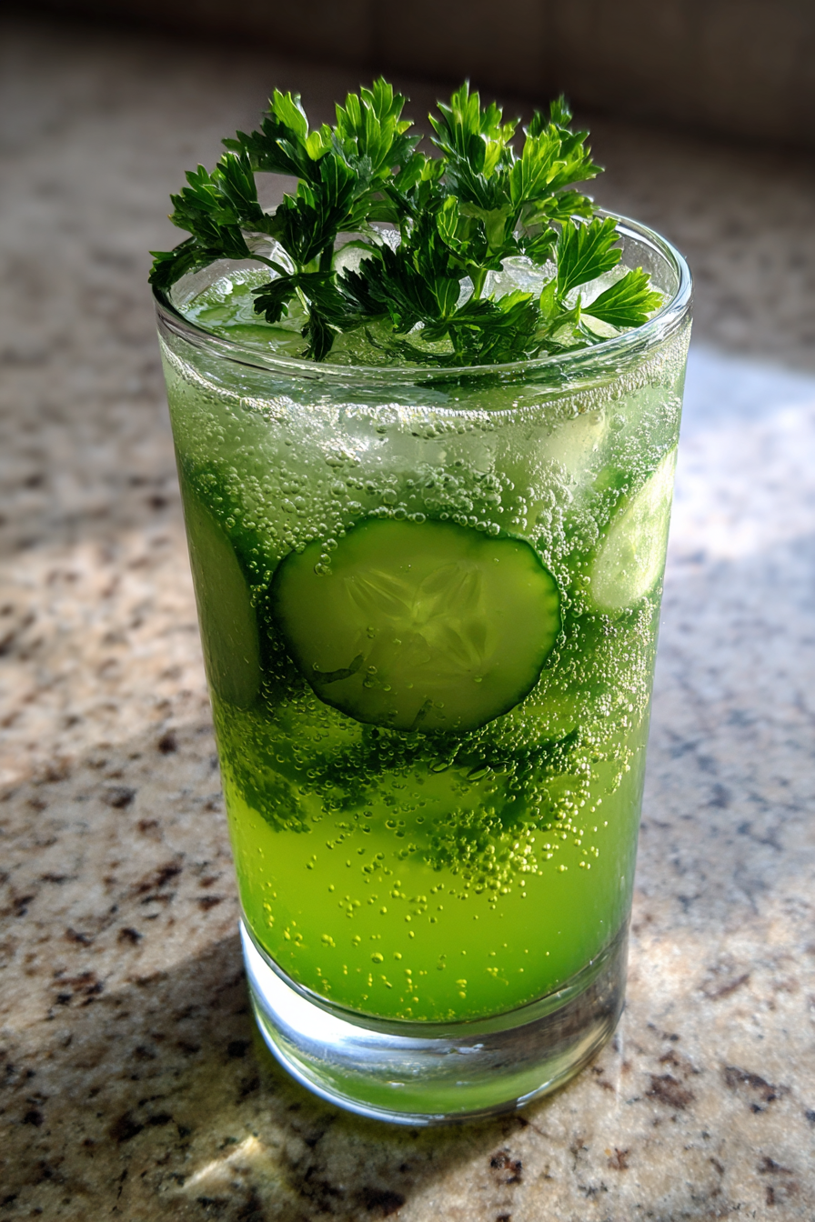 Cold-Pressed Cucumber and Celery Tonic