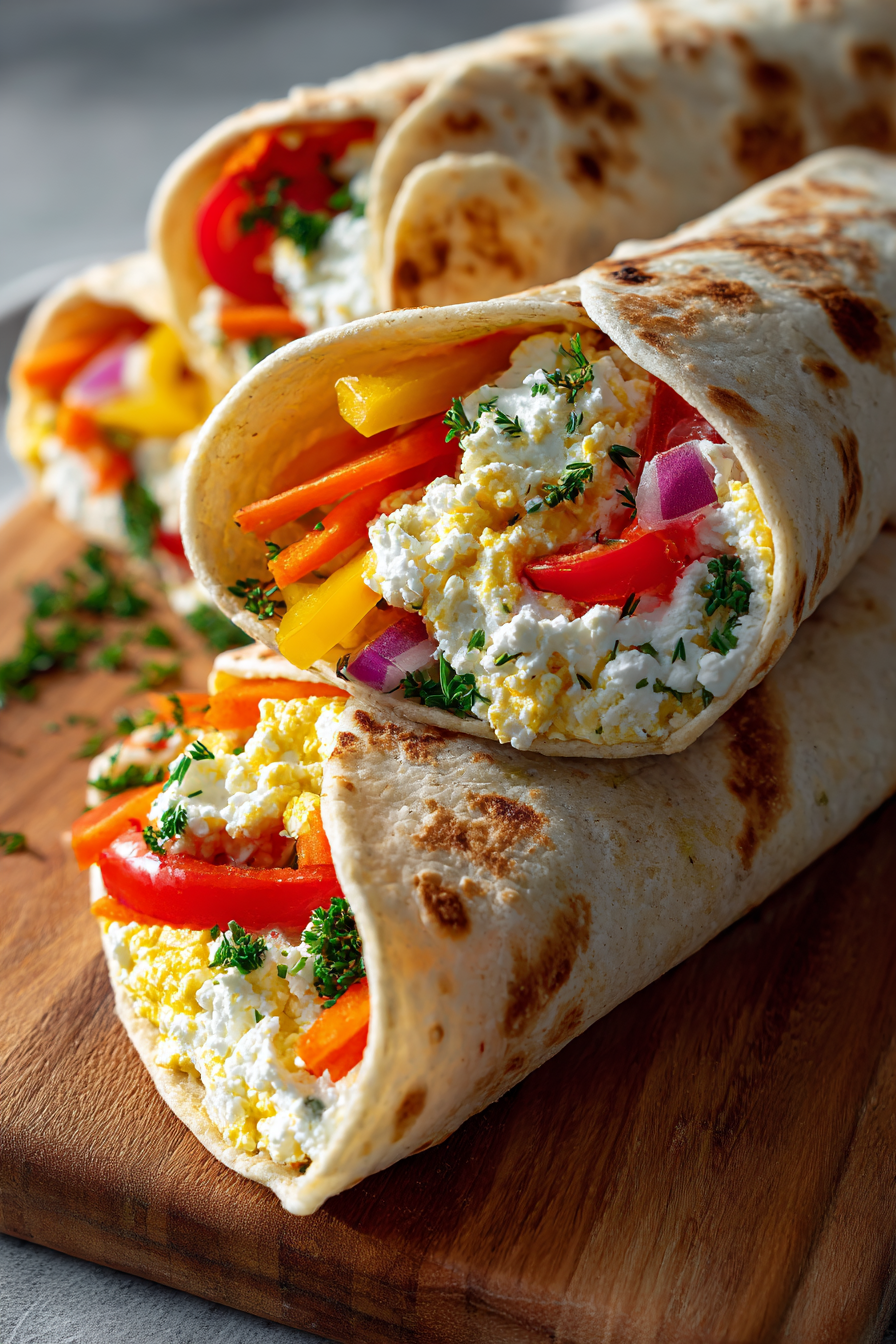 Cottage cheese flatbread wraps