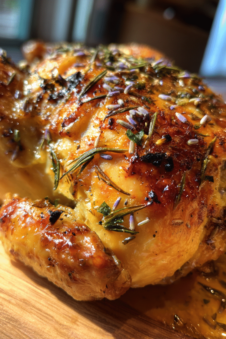 Gourmet Lavender Infused Roasted Chicken