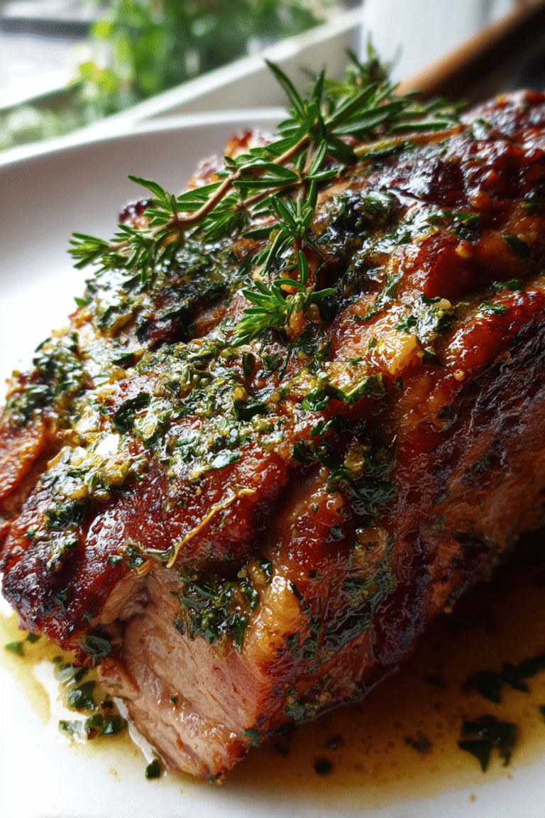 High-Protein Easter Roast Lamb with Herbs