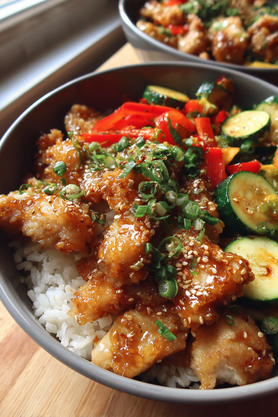 Hot honey chicken bowl
