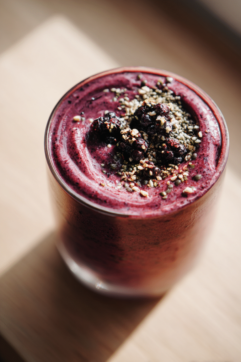 Immune-Boosting Elderberry and Zinc Smoothie