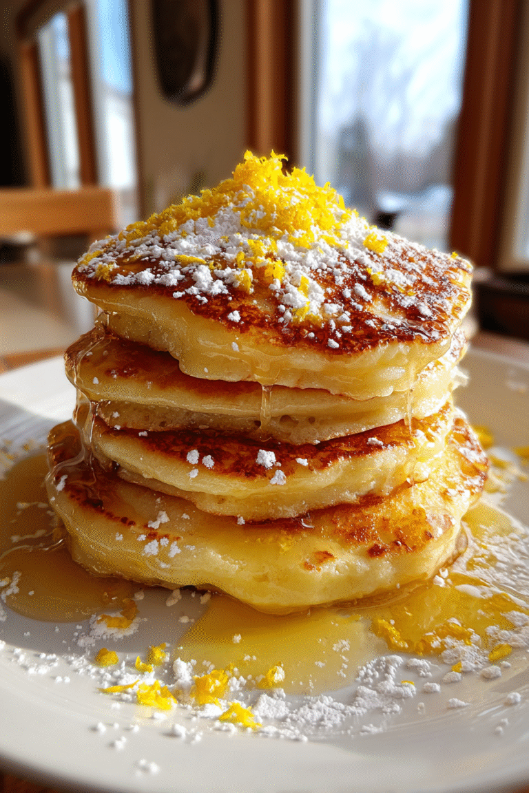 Lemon ricotta pancakes