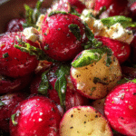 Low-Glycemic Roasted Radish and Feta Salad