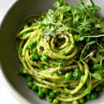 Organic Microgreen and Spring Pea Pasta