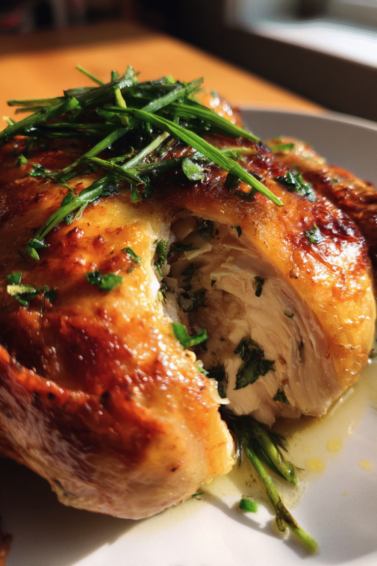 Pasture-Raised Chicken with Spring Garlic