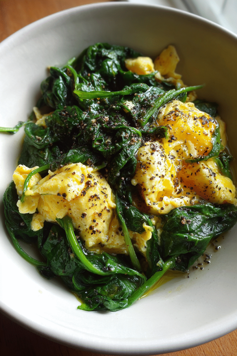 Prenatal Iron-Rich Spinach and Egg Bowl