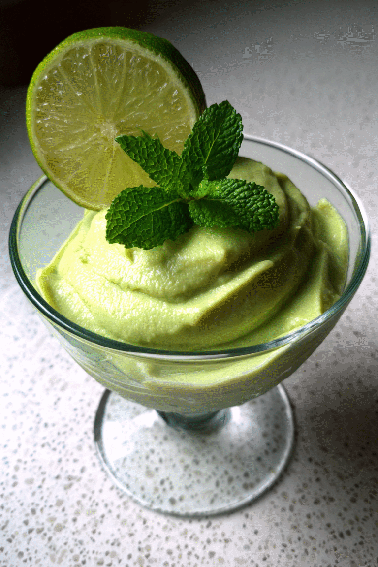Raw-Vegan Avocado and Lime Mousse