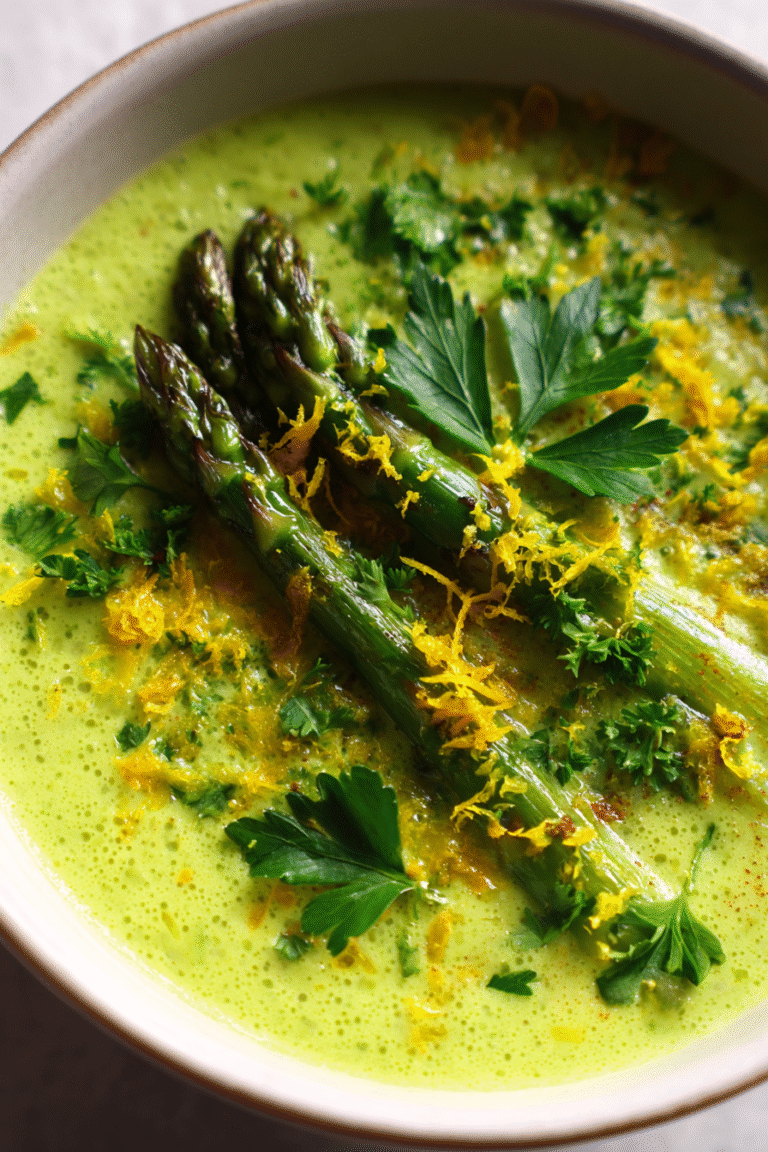 Spring Detox Asparagus and Lemon Soup