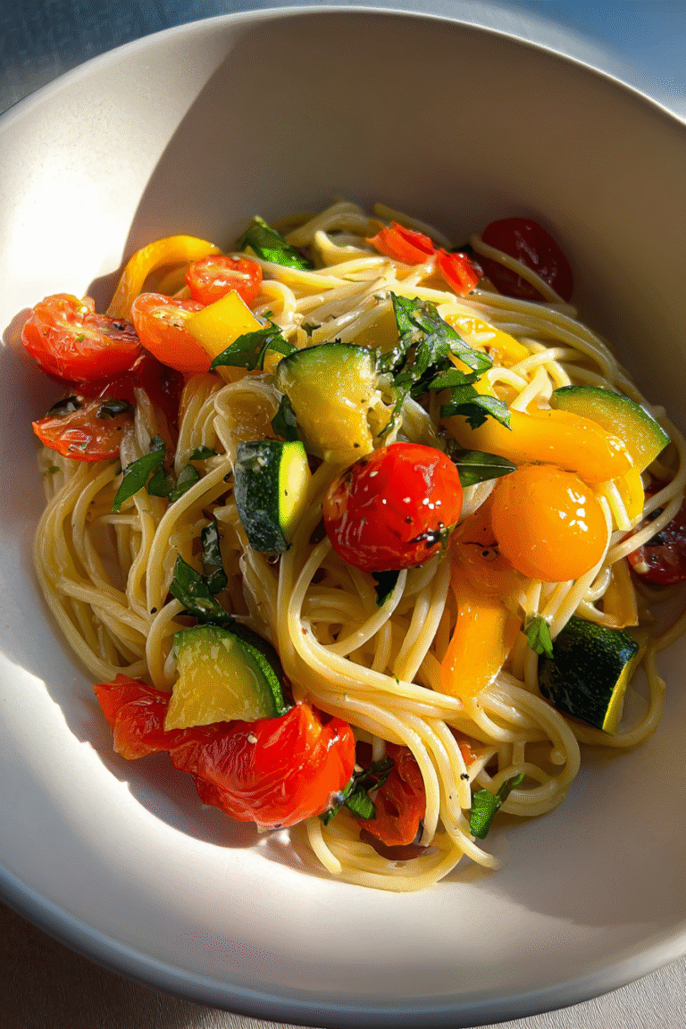 Spring pasta primavera