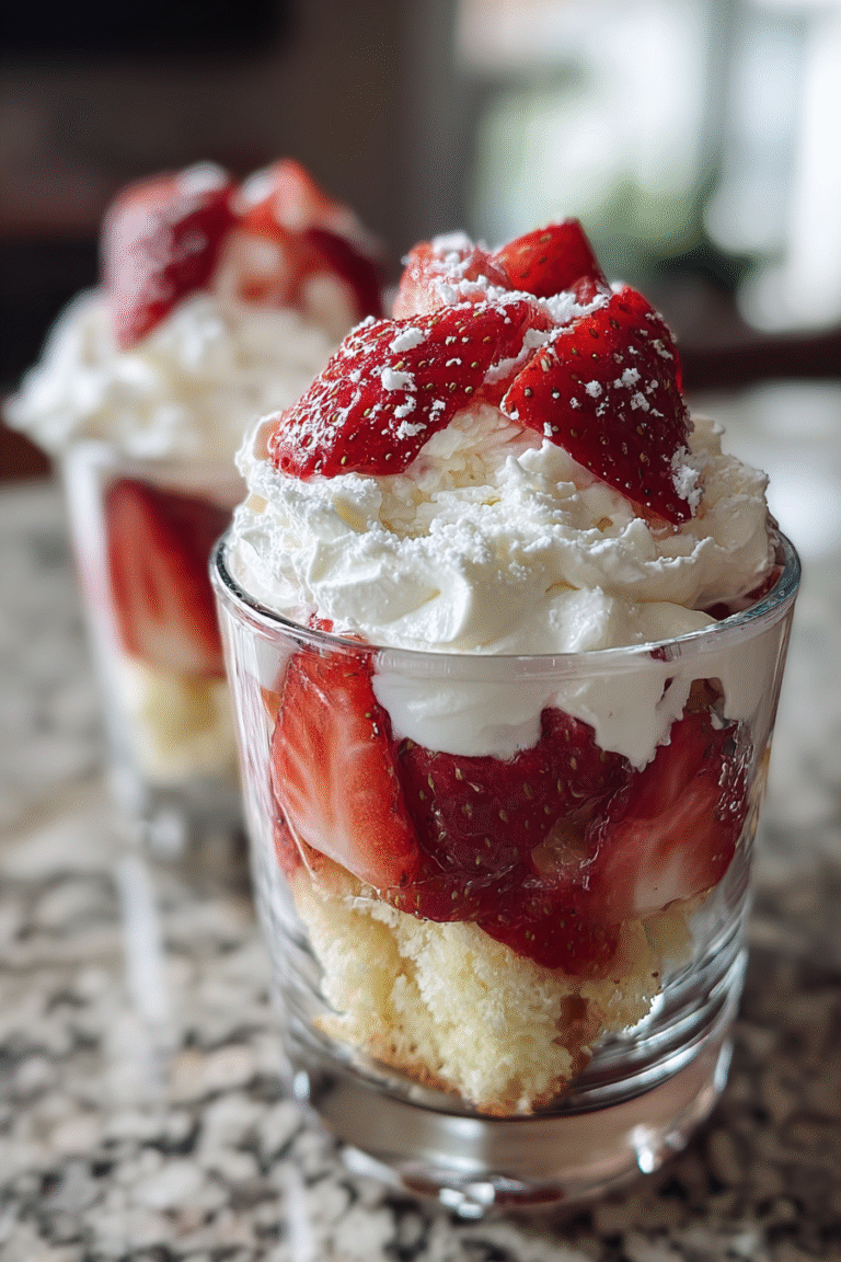 Strawberry shortcake cups