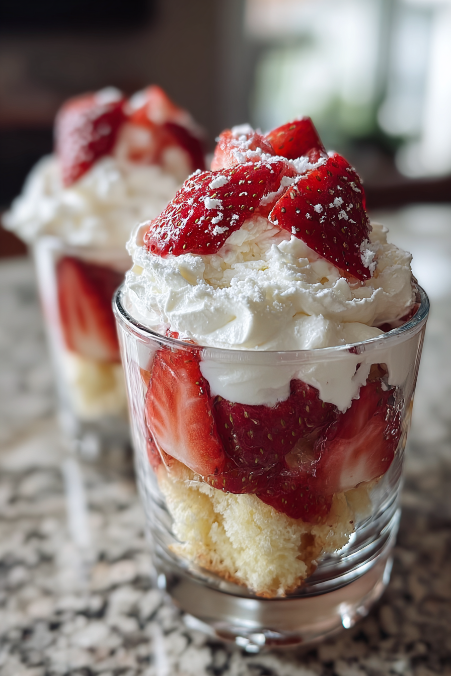 Strawberry shortcake cups