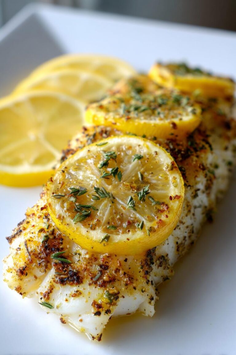 healthy baked lemon herb cod