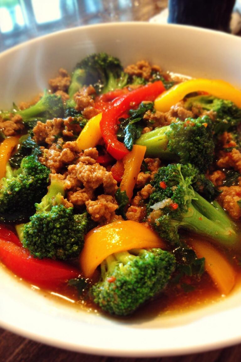 healthy ground turkey stir fry