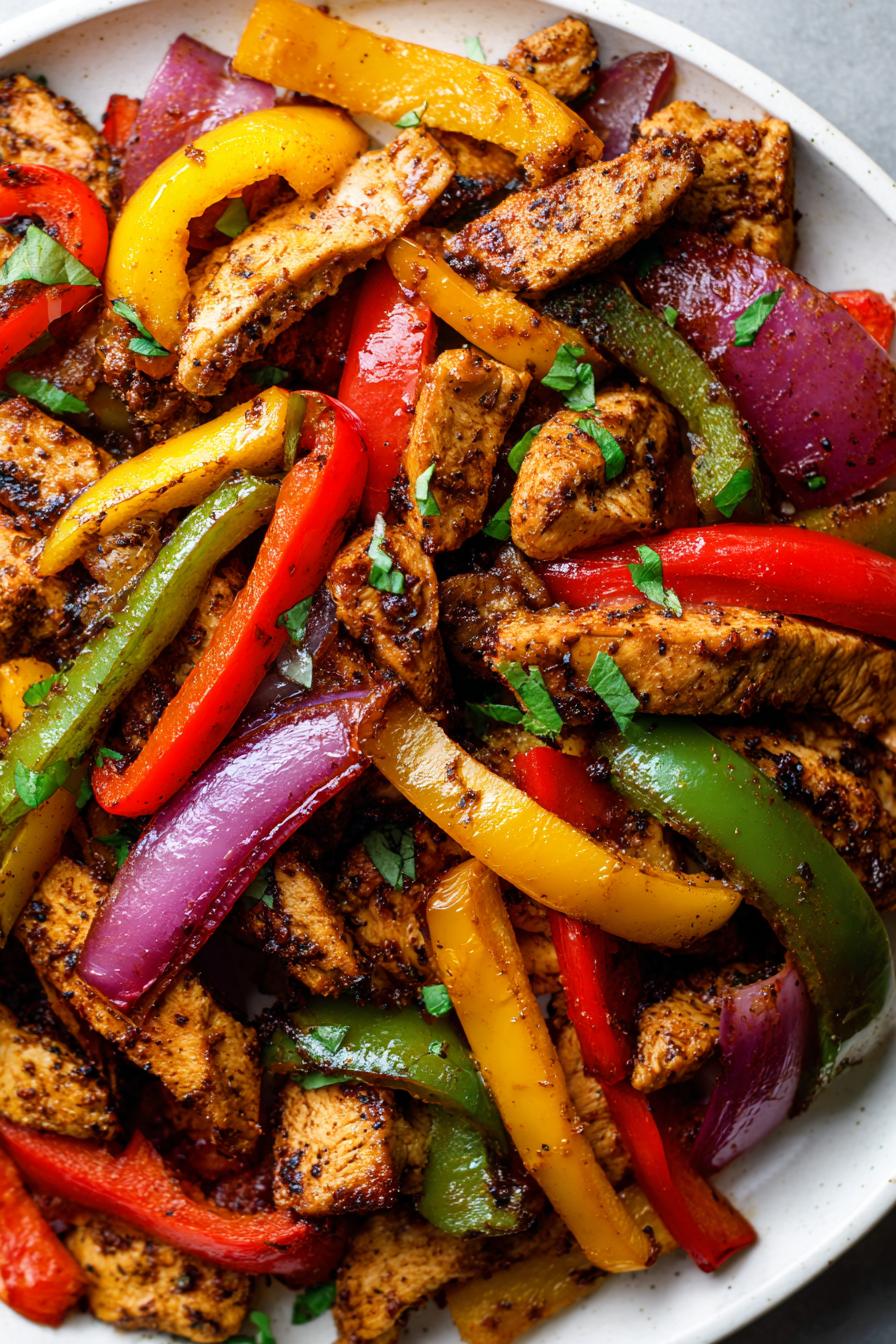 healthy sheet pan fajitas
