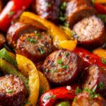 keto sheet pan sausage and peppers