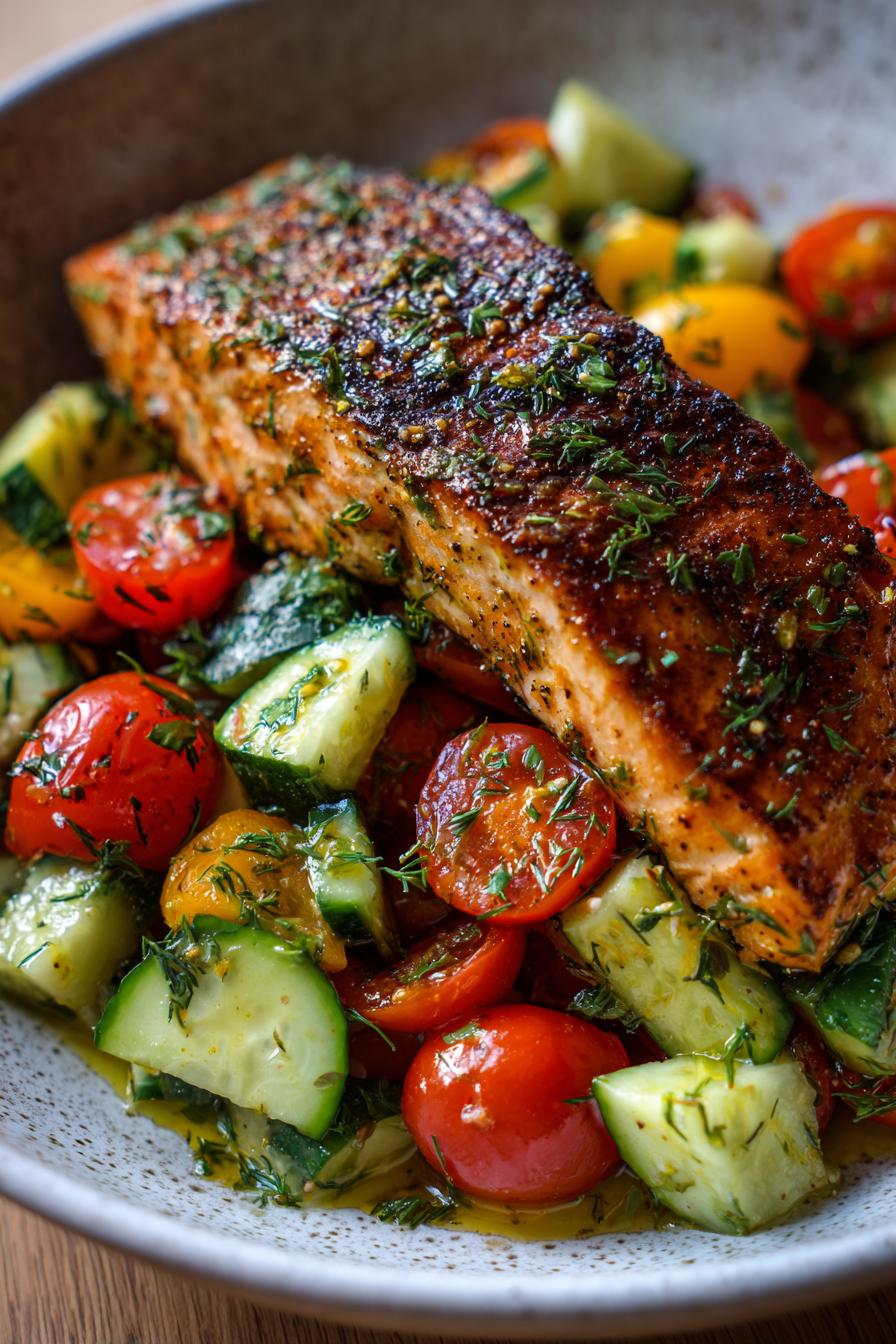 mediterranean salmon bowls