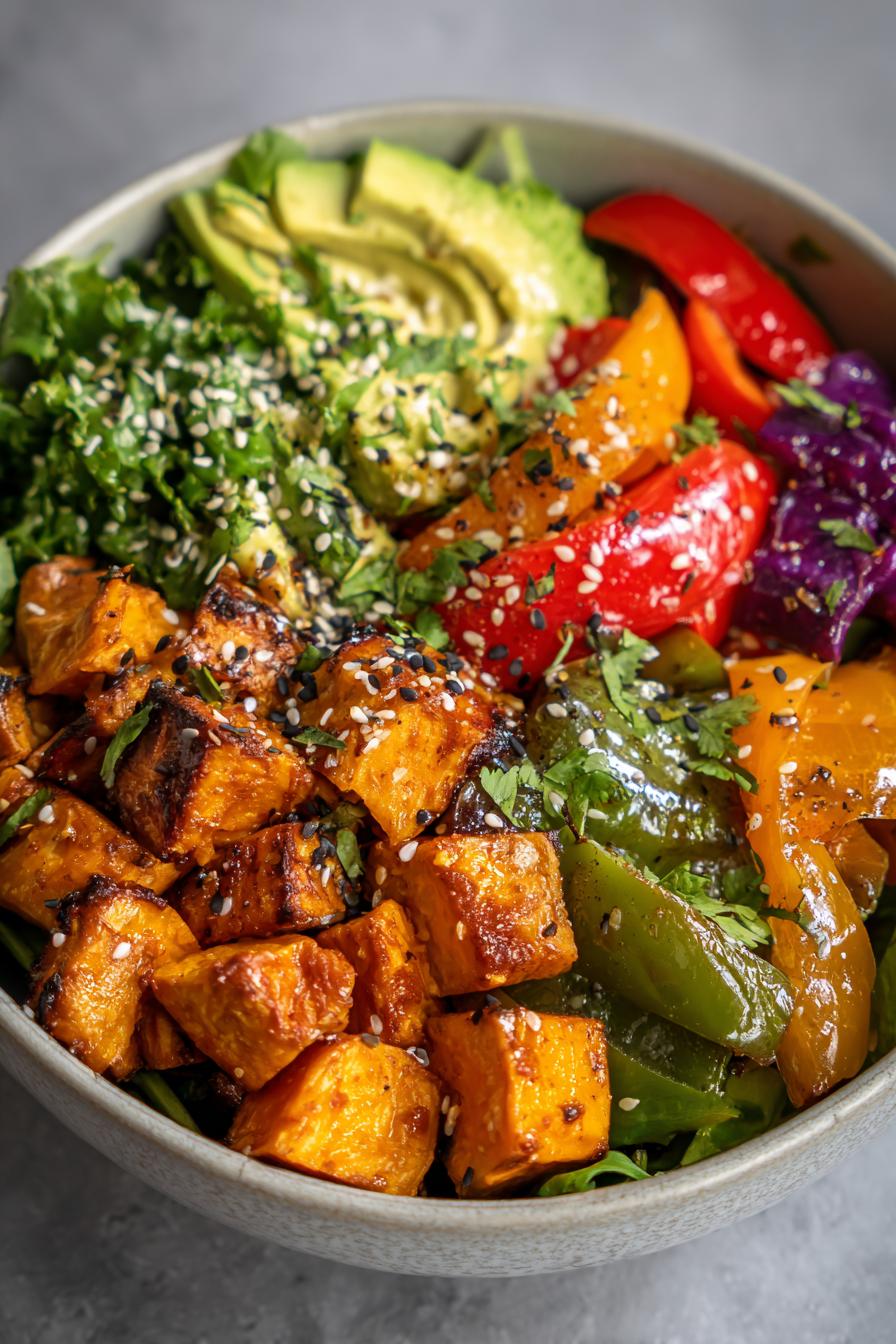 sweet potato buddha bowls