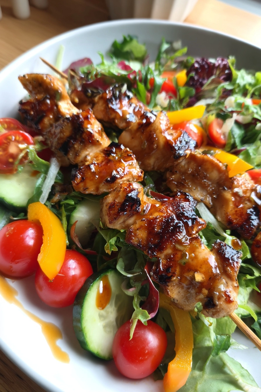 BBQ Chicken Skewer Salad