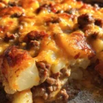 Cheesy Ground Beef & Potato Casserole (One-Pan Dinner!)
